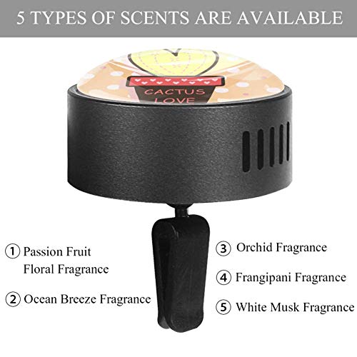 Yumansis Cactus De Amor Negro 2 Coche difusor aromaterapia Aromas Universal aceites Esenciales esencias aroflora（5 fragancias para Elegir ） Almizcle Blanco