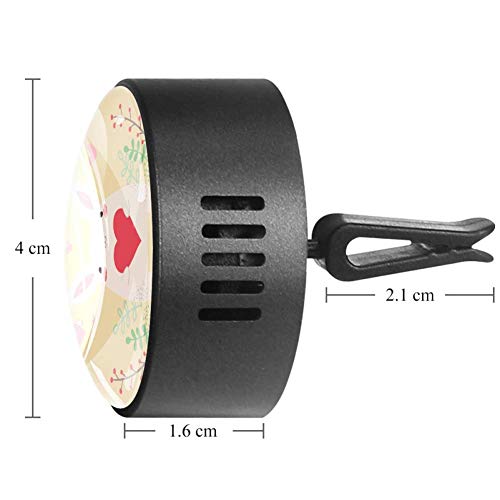 Yumansis Conejo Amoroso Negro 2 Coche difusor aromaterapia Aromas Universal aceites Esenciales esencias aroflora（5 fragancias para Elegir ） Almizcle Blanco