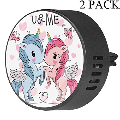 Yumansis El Unicornio del Amor Negro 2 Coche difusor aromaterapia Aromas Universal aceites Esenciales esencias aroflora（5 fragancias para Elegir ） Almizcle Blanco