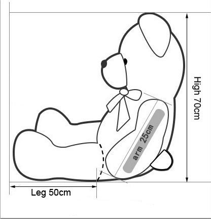 YunNasi Gigante Teddy Oso de Peluche Animal de Felpa Osito Suave Grande Blanco 120 cm