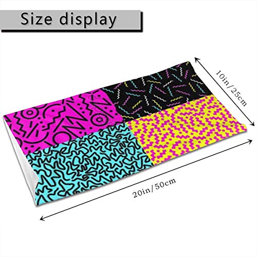 YUYT Pañuelo para la cabeza, cuello, diadema para exteriores, imágenes de ondas de los años 90, bufanda elástica sin costuras, resistente a los rayos UV, serie de sombreros deportivos para yoga, send