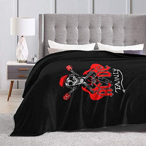 YYdg Fleece Blanket ACDC Family Plush Throw Blanket Over Sofa, Couch, Bed, Warm, Elegant, Fluffy Blanket, Breathable Lightweight Decorative Blanke Size 50x40 60x50 80x60 Inch,50"x40"