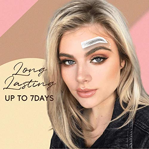 YZCH Eyebrow Stamp,Eyebrows Sticker,3D Stick-On Eyebrows Sticker Eye Brow Makeup Decal