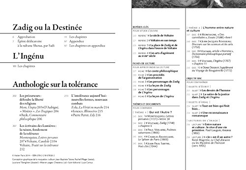 Zadig: suivi de L'Ingénu: suivi d'un parcours sur la tolérance (Classiques & Cie Lycée)