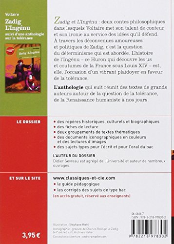 Zadig: suivi de L'Ingénu: suivi d'un parcours sur la tolérance (Classiques & Cie Lycée)