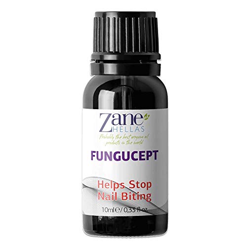 Zane Hellas FunguCept Ayuda a detener el hábito de morderse las uñas y chuparse el dedo.Para uñas sanas.Sin mordedura.Controla y previene que se muerda las uñas.100% Solución Herbal.10 ml