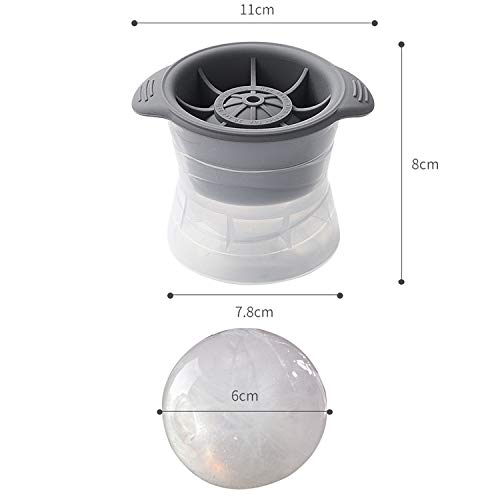 ZAORUN Inicio esférica del Enrejado del Hielo del Whisky Vino del Cubo de Hielo del Molde del Fabricante de Silicona bandejas con Tapa Molde De Alimentos Molde De Pastel (Color : Mint Green)