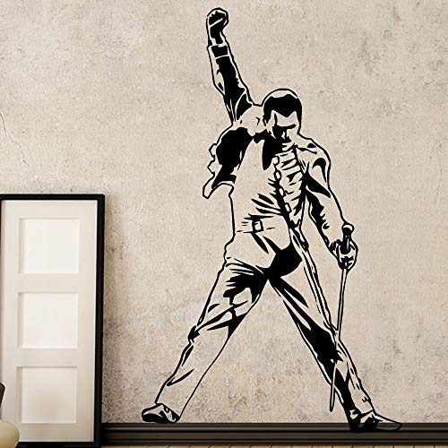 zaosan Etiqueta de la Pared Vintage Freddie Mercury Queen Band Música Rock Vinilo Pegatinas Wallpaper para la Decoración de la habitación Dormitorio Sala de Estar Decoración de la Pared 120x74cm