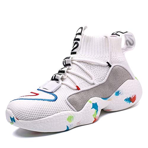 Zapatillas de Baloncesto para Hombre Zapatillas de Deporte al Aire Libre de Primavera Zapatillas de Gimnasia para Correr Zapatillas Deportivas