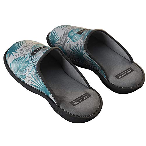 Zapatillas de Estar por casa Hombre/Mujer. Slippers para Verano e Invierno/Pantuflas cómodas, Resistentes, Transpirables y de Interior Suave. Suela de Goma Antideslizante Hoaguamar 40