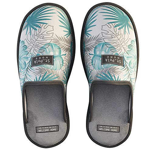 Zapatillas de Estar por casa Hombre/Mujer. Slippers para Verano e Invierno/Pantuflas cómodas, Resistentes, Transpirables y de Interior Suave. Suela de Goma Antideslizante Hoaguamar 40