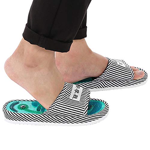 Zapatillas de masaje de acupresión - Sandalias de masaje de punto de acupuntura - Zapatos de masaje para pies, masajeador de pies, para hombres y mujeres(Masculino)