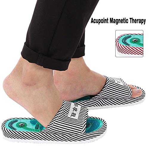 Zapatillas de masaje de acupresión - Sandalias de masaje de punto de acupuntura - Zapatos de masaje para pies, masajeador de pies, para hombres y mujeres(Masculino)