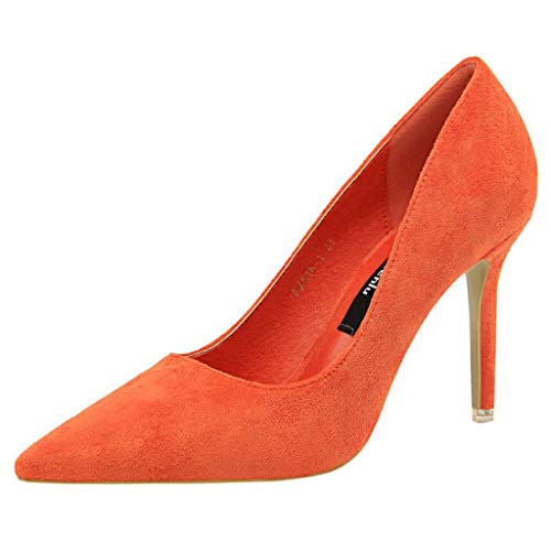 Zapatos De Oficina con Plataforma De Bombas para Mujer Flock Tacones Altos Punta Puntiaguda Estiletes De Fiesta De Boda para Damas