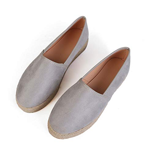 Zapatos de Vestir Mujer Verano Plataforma Tacon Medio PAOLIAN Zapatos de Loafer Mujer Otoño Elegantes Zapatillas Casual Alpargatas Zapatos de Esparto Alpargatas Mujer