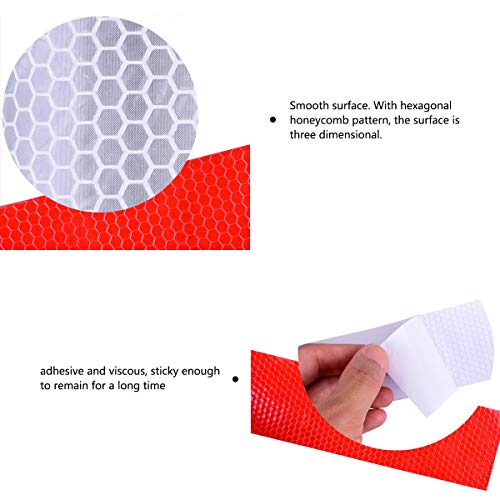 ZARRS Cinta Reflectante Adhesiva,3 Pack Cinta Pegatina de Seguridad Autoadhesivo Cinta para Automóviles Bicicletas Vehículos Ropa Blanco Rojo Verde 5CM *3M