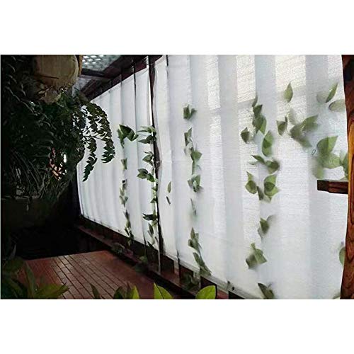 ZAZAP Toldo Vela De Sombra,Red De Sombra para JardíN, Tela De Malla para Parabrisas, con Ojal, ProteccióN UV 85%, Blanco, Cuerda De EnvíO