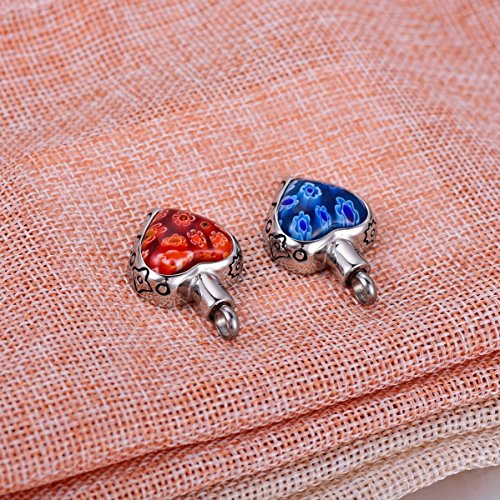 zcbrisk amor corazón collar de urna de piedra – Miss You personalizada cenizas colgante Memorial recuerdos