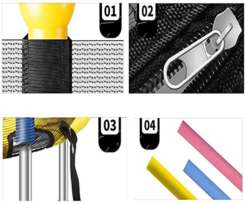 ZCXBHD Trampolín Redondo Interior para Niños para Niños Pequeños En Interiores Y Exteriores Trampolín Pequeño con Red De Gabinete Y Almohadilla De Seguridad 55 Pulgadas,D