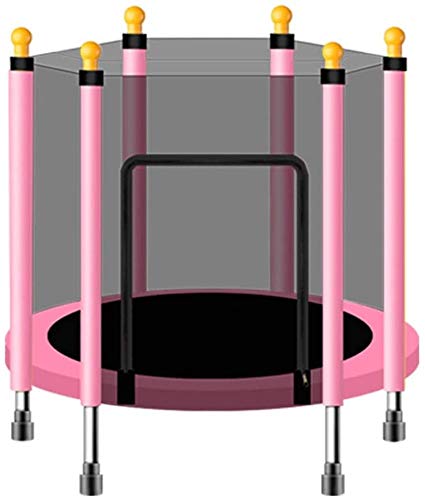 ZCXBHD Trampolín Redondo Interior para Niños para Niños Pequeños En Interiores Y Exteriores Trampolín Pequeño con Red De Gabinete Y Almohadilla De Seguridad 55 Pulgadas,D