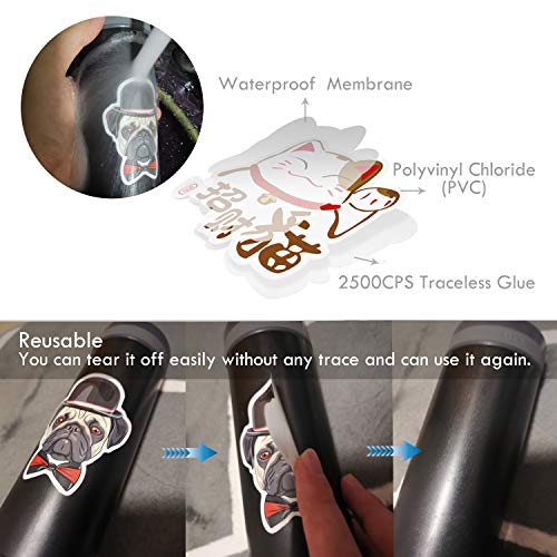 Zelbuck Paquete de Pegatinas 300-Pcs Kit de Impermeable Pegatinas Vinilos Adhesivos Sticker Pack para laptop, Coches, Motocicleta, Bicicleta, Equipaje, Monopatín -Regalo Ideal para Familiares y Amigos