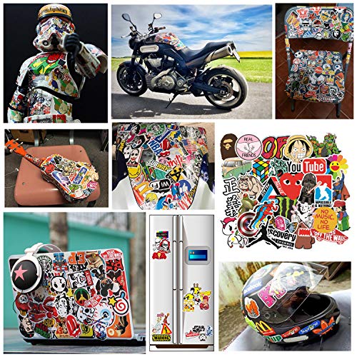 Zelbuck Paquete de Pegatinas 300-Pcs Kit de Impermeable Pegatinas Vinilos Adhesivos Sticker Pack para laptop, Coches, Motocicleta, Bicicleta, Equipaje, Monopatín -Regalo Ideal para Familiares y Amigos