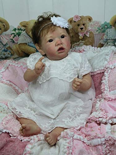 Zero Pam Muñecas Reborn sin Pintar 50cm-55cm Kits de muñecas Reborn para niños pequeños (sin características de género) Incluye muñeca DIY (extremidades, Cabeza, Cuerpo y Ojos) (2003 Ojo marrón)