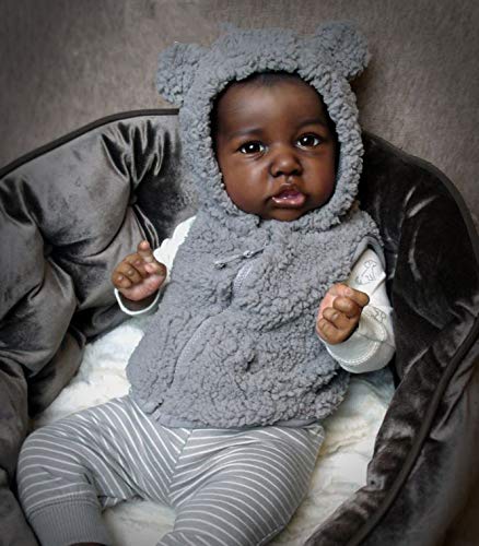 Zero Pam Muñecas Reborn sin Pintar 50cm-55cm Kits de muñecas Reborn para niños pequeños (sin características de género) Incluye muñeca DIY (extremidades, Cabeza, Cuerpo y Ojos) (2003 Ojo marrón)