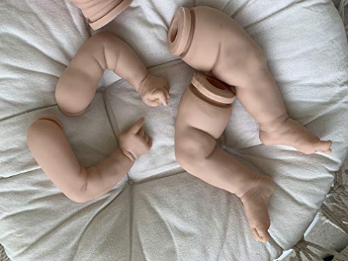 Zero Pam Muñecas Reborn sin Pintar 50cm-55cm Kits de muñecas Reborn para niños pequeños (sin características de género) Incluye muñeca DIY (extremidades, Cabeza, Cuerpo y Ojos) (2003 Ojo marrón)