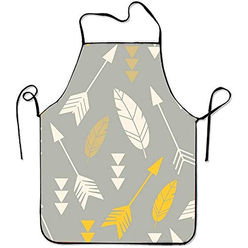 zhengshaolongG Unisex Waterproof Delantals Feathers and Arrows Kitchen Delantal with Adjustable Strap for Cooking Gardening