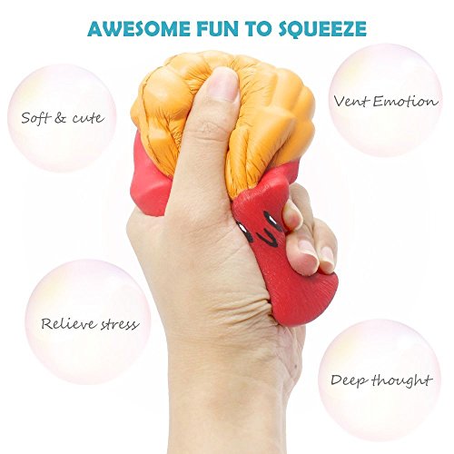 ZhengYue Squishy Kawaii Grandes Juguete Niños Squeeze Hamburguesa Patatas Fritas Helad Squishy Slow Rising Pack Descompresión Juguetes Compresivos