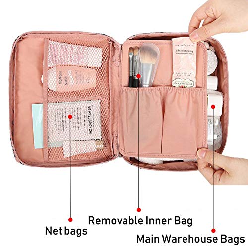 ZHJMGS Bolso del maquillaje multifunción Hombre Mujeres bolso cosmético de nylon Set de maquillaje Make bolsa de kits de bolsas de Higiene Hasta Organizador del almacenaje del recorrido Wash Bolso de