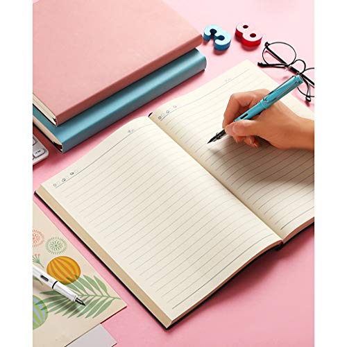 ZHQ A4 Grande Notebook Notebook Engrosada Grueso estupendo Grande Business Notebook Oficina Bloc de Notas Notebook Negro Grande Aula Notas Espesado Retro (Color : Pink)