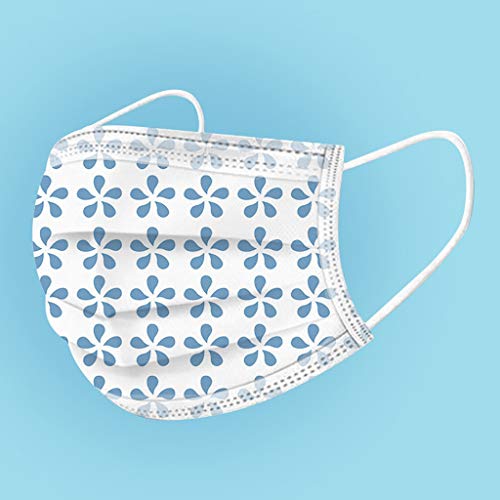 Zilosconcy 50 Unidades Adultos 3 Capas Transpirables a Prueba de Polvo con Elástico para Los Oídos