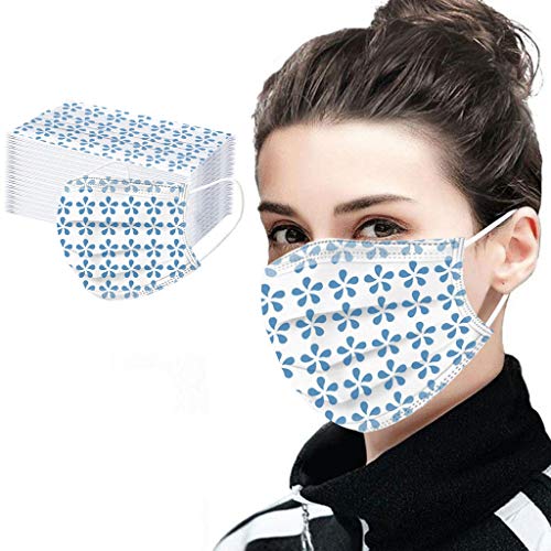 Zilosconcy 50 Unidades Adultos 3 Capas Transpirables a Prueba de Polvo con Elástico para Los Oídos