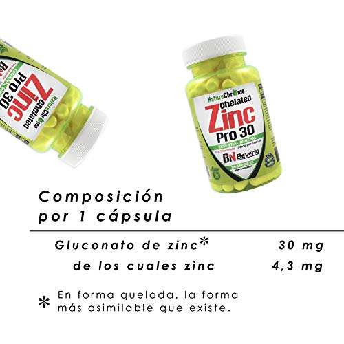 Zinc 30mg. Zinc cápsulas. Suplemento Zinc. Gluconato de Zinc. El zinc es esencial para el sistema inmunológico. Complejo vitamínico. Vitaminas. Cada bote incluye 90 cápsulas.