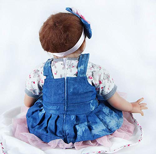 ZIYIUI 22" 55 cm Realista bebe Reborn Muñeca Vinilo Suave Silicona Niña Reborn Muñecos bebé Regalo de cumpleaños