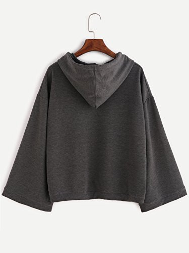 ZODOF Mujer Sudaderas Cortas, Letras Mujer Sudaderas con Capucha Manga Larga Sudaderas Mujer Cortas Blusa Casual Suelto Tops