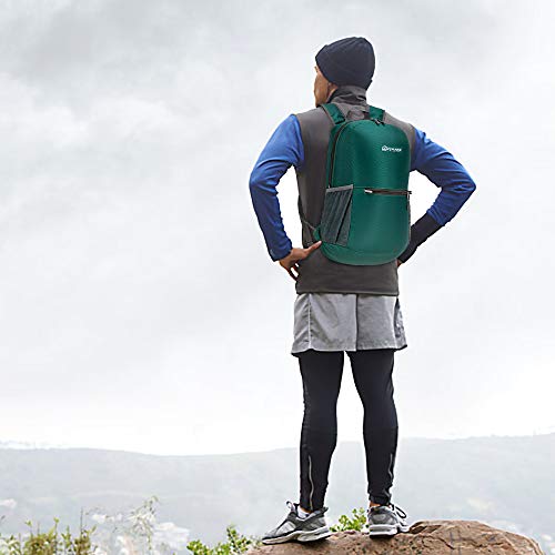 ZOMAKE Mochila Plegable Ligera 20L, Mochilas Pequeñas para Hombre Mujer, Mochilas Compacta para Viajar Senderismo(Verde Oscuro)