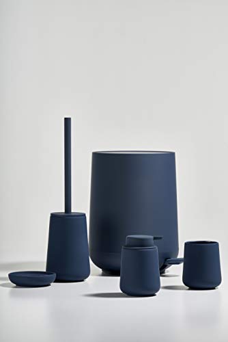 Zone Denmark 362048 Nova One Dispensador de Jabón con Soft-Touch de Porcelana, Ø 8 cm A 11,5 cm, 0,25 l - Royal Blue Azul Oscuro Pastel
