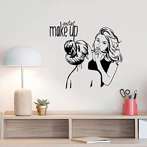 zqyjhkou Artista Maquillaje Salón de Belleza Sopracciglia Calcomanías de Pared para habitación de niñas Salón Tiendas o Tiendas Decoración Tatuajes de Pared sti51x51cm