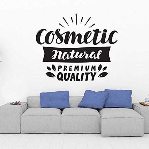 zqyjhkou Pestañas cosméticas Salón de Belleza Manicura Pegatinas de Pared de Vidrio Marca Vinilo removible salón de Belleza Decoraciones para el Cabello calcomanías de Pared 113x94cm