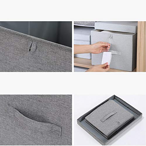 zxing Caja De Almacenamiento De Tela, Caja De Almacenamiento Casera A Prueba De Polvo Plegable De Gran Capacidad, Caja De Almacenamiento De Juguetes De Ropa 50x40x30cm Beige