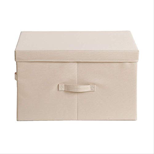 zxing Caja De Almacenamiento De Tela, Caja De Almacenamiento Casera A Prueba De Polvo Plegable De Gran Capacidad, Caja De Almacenamiento De Juguetes De Ropa 50x40x30cm Beige