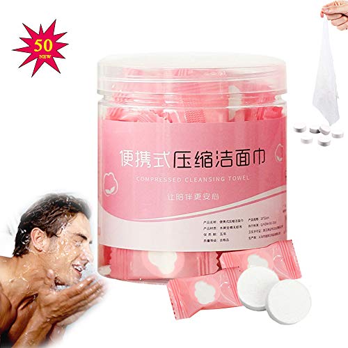 ZYJFP Toallas Comprimidas Biodegradables Ahorran Espacio, Absorbente, Refrescantes con Agua, Desechables Viajes Belleza, Deportes,Bebes, Catering Y Restaurantes