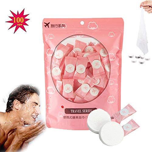 ZYJFP Toallas Comprimidas, Toalla Desechable Comprimida No Tejida Toalla De Viaje Toalla Facial Toalla Facial Compresa Masque para Viajes Deportes Camping
