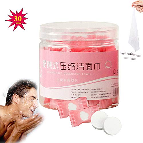 ZYJFP Toallas Comprimidas, Toallas Comprimidas Desechables Tejido MáGico Expansible FáCil De Llevar De Viaje Al Aire Libre Compresas De AlgodóN