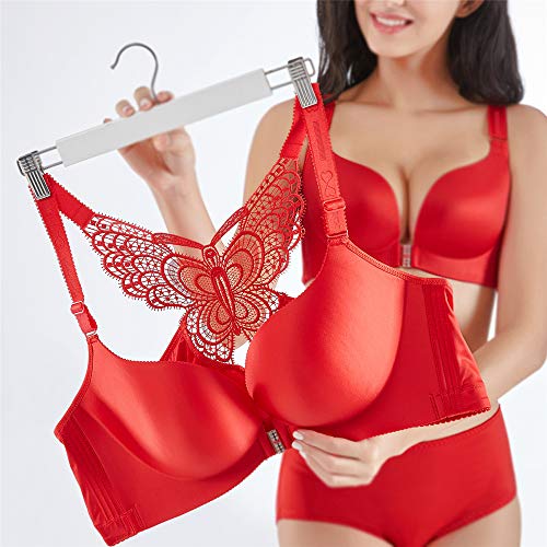 zysymx Nuevo Ultrafino sin Anillo de Acero Hebilla Delantera Sujetador sin Rastro tamaño Grande Grasa mm Belleza Trasero Sujetador Reunido Ajuste Ropa Interior 42 / 95CDE