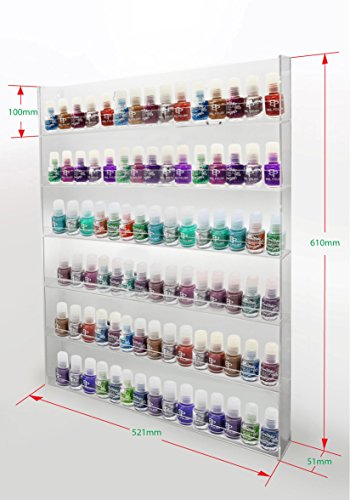 1 exhibición de acrílico de alto brillo para colgar en la pared de 6 x 15 esmaltes de uñas ANPR23A-090