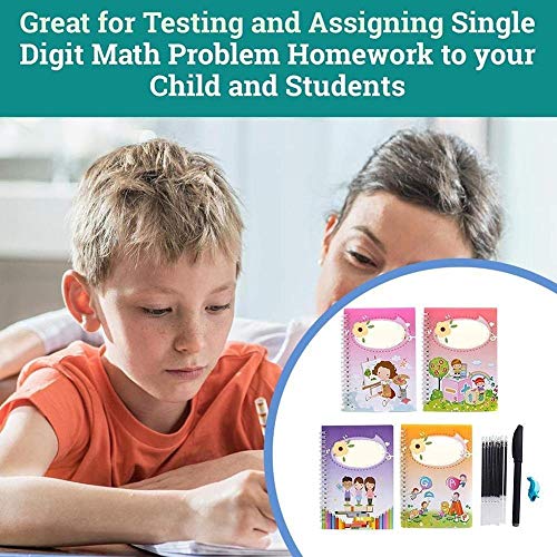 1 Juego de 4 Piezas Aprendizaje número mágico Palabras cóncavo Escritura Pegar Inglés Niños Niños práctica educativa Libro Cuaderno Handwritin D3Q8 (Color : As Show)